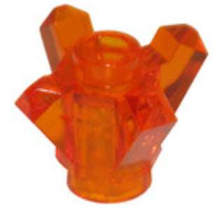 Rock 1 x 1 Crystal 4 Point Part # 11127 Part LEGO® Trans-Orange 1 Part