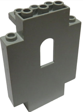 Panel 2x5x6 Wall with Window, Part #4444 Part LEGO® Dark Gray Very Good