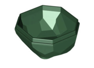 Rock Octagonal Boulder Bottom, Part# 30294 Part LEGO® Dark Green