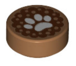 Cookies and Pastries - 98138pb014 Part LEGO® Cookie with Paw Print Pattern