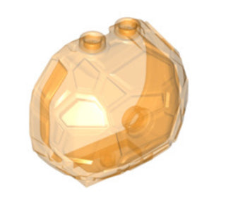 Rock Boulder Vertical Halves Part# 23447 Part LEGO® Trans-Orange