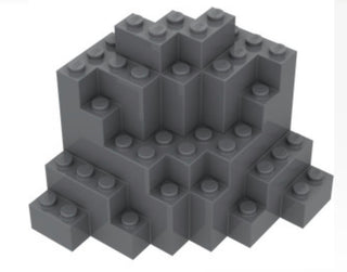 Rock Panel 8 x 8 x 6 Medium Symmetric (MURP) Part # 23996 Part LEGO® Dark Bluish Gray  