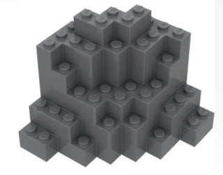 Rock Panel 8 x 8 x 6 Medium Symmetric (MURP) Part # 23996 Part LEGO® Dark Bluish Gray