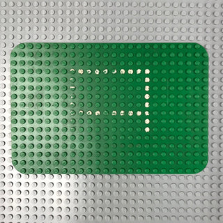 x243px1 16x24 Rounded Corners Baseplate with Set 344 Dots Pattern Part LEGO® Green