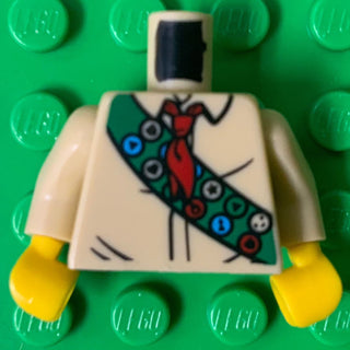 Torso Scout with Badges Pattern with Tan Arms/Yellow Hands Part LEGO®