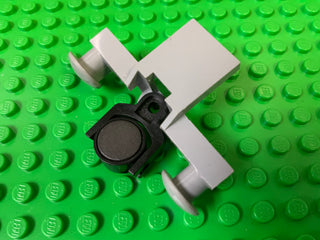 LEGO® Train Buffer Beam/Coupling with Black Magnet Cylindrical - Old Style, Part #4022 + #2920 + #73092 Part LEGO® Light Bluish Gray