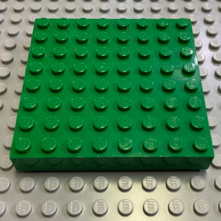 Pack of 4 - 8x8 Brick Plate (4201) Part LEGO® Green