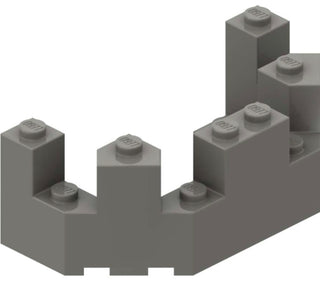 Roof Castle Turret Top 4x8x2 1/3, Part# 6066 Part LEGO® Dark Gray  