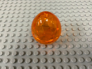 Container, Faceted Dragon Egg, Part# 24130/24132 Part LEGO® Trans-Orange  