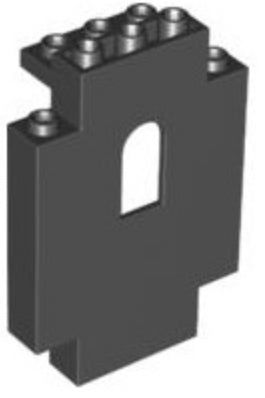 Panel 2x5x6 Wall with Window, Part #4444 Part LEGO® Black Very Good
