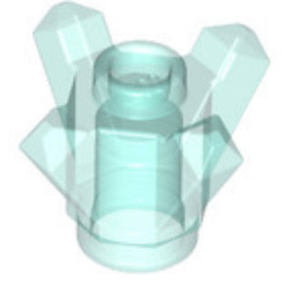 Rock 1 x 1 Crystal 4 Point Part # 11127 Part LEGO® Trans-Light Blue 1 Part