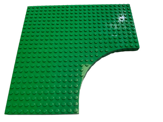 24x24 Brick Modified Plate without 12x12 Quarter Circle (6161) Part LEGO® Green