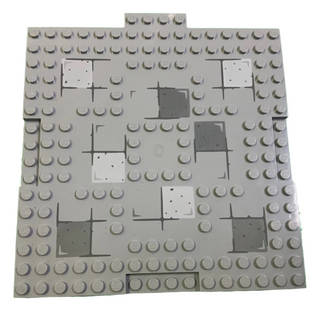 16x16x2/3 Brick Modified Plate (15623pb001) Part LEGO® Light Bluish Gray
