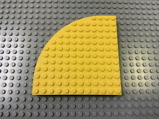 Pack of 2 - 12x12 Brick Round Corner Plate (6162) Part LEGO® Light Yellow  