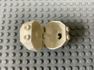 Rock Hinged Boulder w/ Rubber Belt Small, Part# 15073/x71 Part LEGO® White