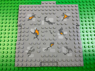 16x16x2/3 Brick Modified Plate (15623pb003) Part LEGO® Light Bluish Gray