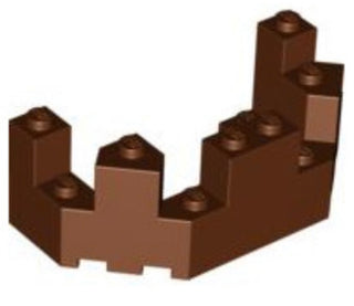 Roof Castle Turret Top 4x8x2 1/3, Part# 6066 Part LEGO® Reddish Brown  