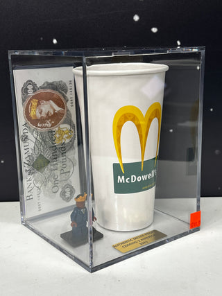 Bank of Zamunda 100 Pound Note and McDowell's Cup, from Coming 2 America Movie Prop Atlanta Brick Co   