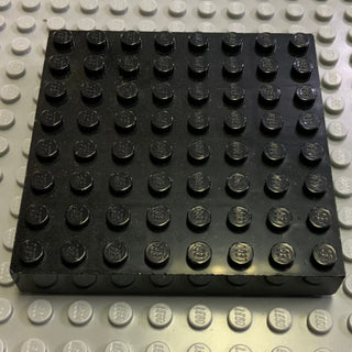 Pack of 4 - 8x8 Brick Plate (4201) Part LEGO® Black