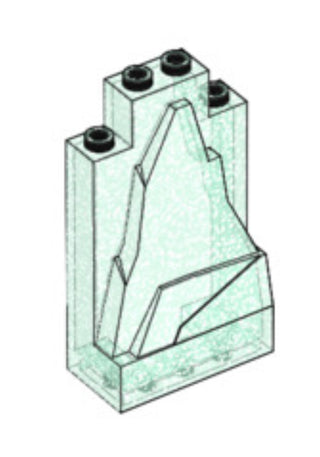 Rock Panel 2 x 4 x 6 Part# 47847 Part LEGO® Glitter Trans-Light Blue 1 Part