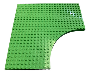 24x24 Brick Modified Plate without 12x12 Quarter Circle (6161) Part LEGO® Medium Green