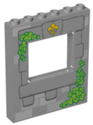 Panel 1x6x6 with Window and Castle Pattern, Part #15627pb006 Part LEGO®
