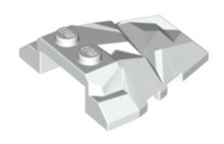 Rock Fractured Wedge, Part# 64867 Part LEGO® White 1 Part