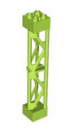 Support 2x2x10 Girder Triangular Vertical Type 3, Part# 58827 Part LEGO® Lime 1 Part