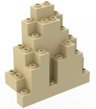Rock Panel 3 x 8 x 7 Triangular (LURP) Part# 6083 Part LEGO® Tan  