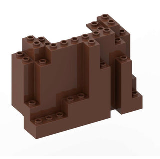 Rock Panel 4 x 10 x 6 Rectangular (BURP) PART # 6082 Part LEGO® Reddish Brown (newer)  