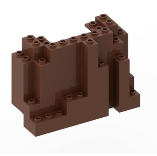 Rock Panel 4 x 10 x 6 Rectangular (BURP) PART # 6082 Part LEGO® Reddish Brown 1 Part