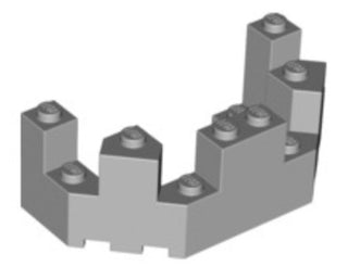 Roof Castle Turret Top 4x8x2 1/3, Part# 6066 Part LEGO® Light Bluish Gray  