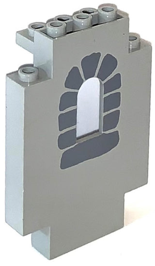 Panel 2x5x6 Wall with Window, Part #4444 Part LEGO® Light Gray with Window Stone Pattern Very Good