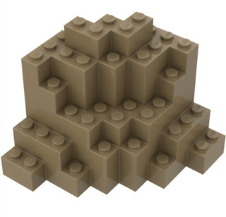 Rock Panel 8 x 8 x 6 Medium Symmetric (MURP) Part # 23996 Part LEGO® Dark Tan
