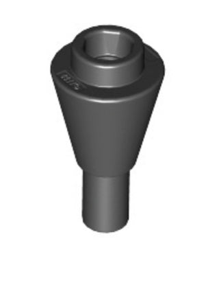 Ice Cream Cone 1x1 inverted with Handle, Part# 11610 Part LEGO® Black
