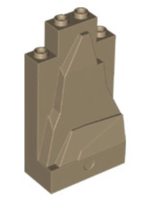 Rock Panel 2 x 4 x 6 Part# 47847 Part LEGO® Dark Tan 1 Part