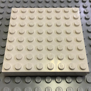 Pack of 4 - 8x8 Brick Plate (4201) Part LEGO® White