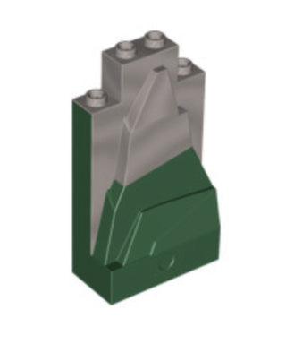 Rock Panel 2 x 4 x 6 Part# 47847 Part LEGO® Marbled Dark Green 1 Part