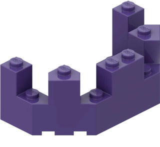 Roof Castle Turret Top 4x8x2 1/3, Part# 6066 Part LEGO® Dark Purple  
