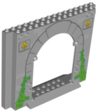 Panel 4x16x10 Castle Pattern with Gate, Part #15626pb03 Part LEGO®