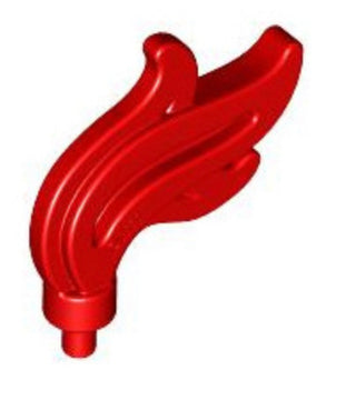 Flame Small Minifigure Plume Feather, Part# 64647 Part LEGO® Red