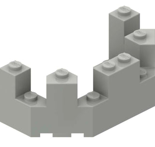 Roof Castle Turret Top 4x8x2 1/3, Part# 6066 Part LEGO® Light Gray  