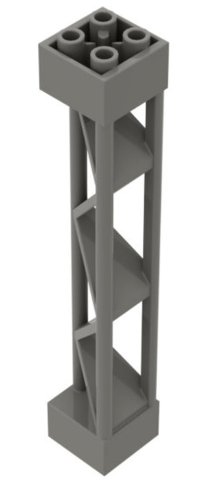 Support 2x2x10 Girder Triangular Vertical Type 1, Part# 30517 Part LEGO® Dark Gray