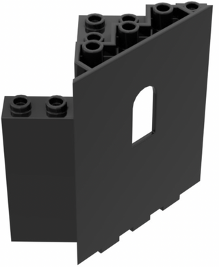 Panel 6x6x6 Corner with Window, Part #6055 Part LEGO® Very Good - Black