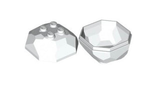 Rock Boulder, Part# 30294c01 Part LEGO® White 1 Part