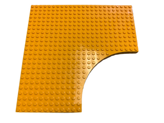 24x24 Brick Modified Plate without 12x12 Quarter Circle (6161) Part LEGO® Light Orange