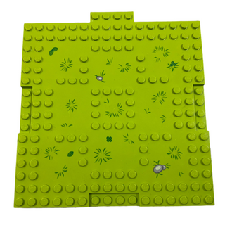 16x16x2/3 Brick Modified Plate (15623pb002) Part LEGO® Lime