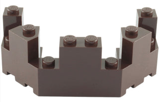 Roof Castle Turret Top 4x8x2 1/3, Part# 6066 Part LEGO® Dark Brown  