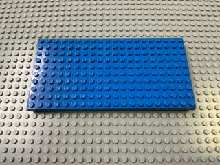Brick Plate 10x20 with Bottom Tubes around Edge (700eD) Part LEGO® Blue Very Good