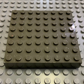 Pack of 4 - 8x8 Brick Plate (4201) Part LEGO® Dark Gray